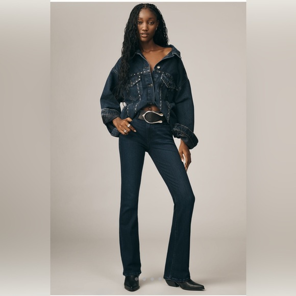 PAIGE Manhattan High-Rise Bootcut Denim Jeans, Sz 25 - Picture 2 of 11